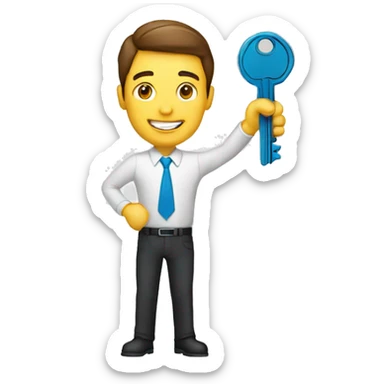 realtor handing key sticker