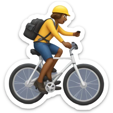 Dispatcher riding a bike sticker