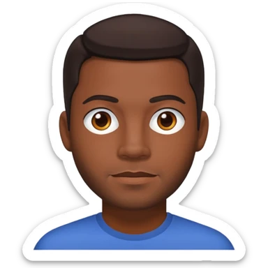 Trevor Penick medium dark skin, dark brown hair sticker