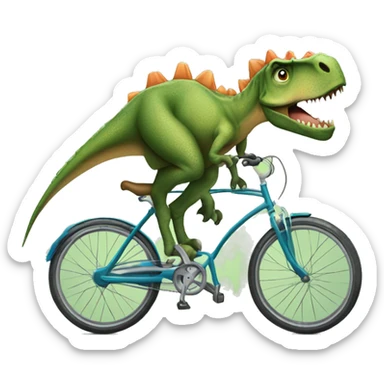 dinosaurio en una bicicleta  sticker
