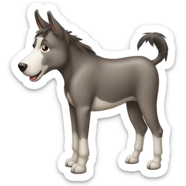dog donkey mixture sticker