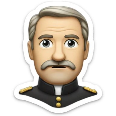 notorious-german-politician-with-facial-hair-and-scowl sticker
