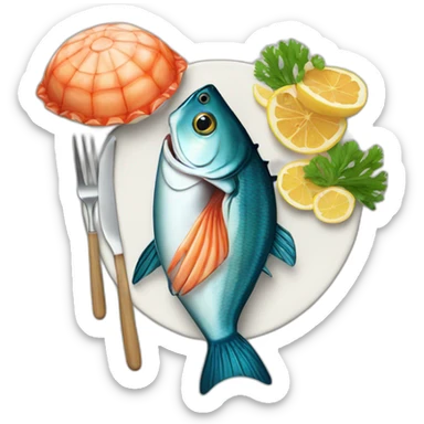 Seafood-dinner sticker