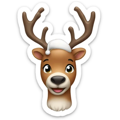 Christmas reindeer  sticker