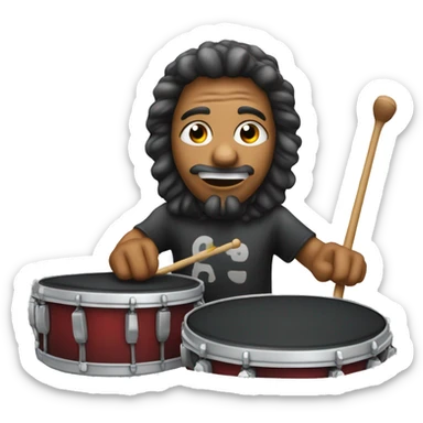 Old drummer, playing ride sticker