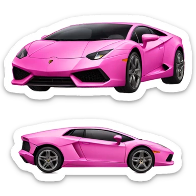 pink lambo sticker