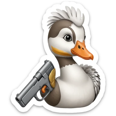 Goose with a ar sticker