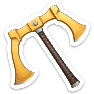 double-headed axe sticker