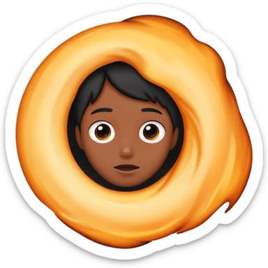 Black hole covering a persons sticker