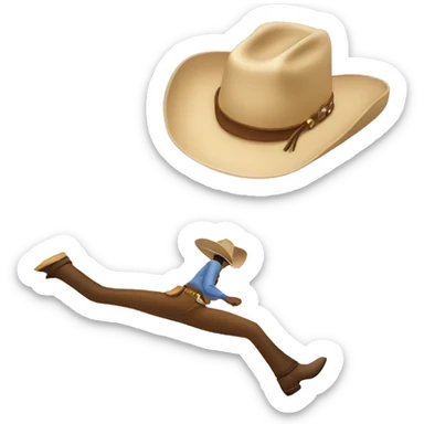 Cowboy tipping hat sticker