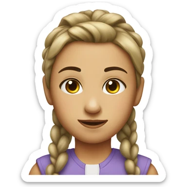 Girl giving side eye with ponytail  sticker