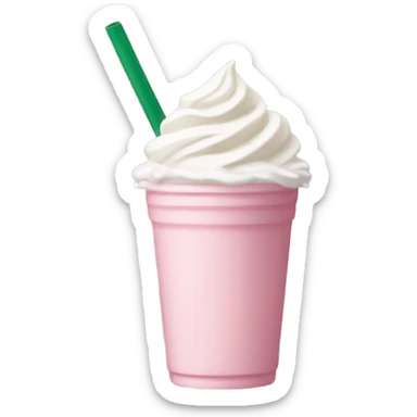 Aesthetic light pink Starbucks drink sticker