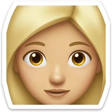 girl with blonde hair and hazel eyes sticker