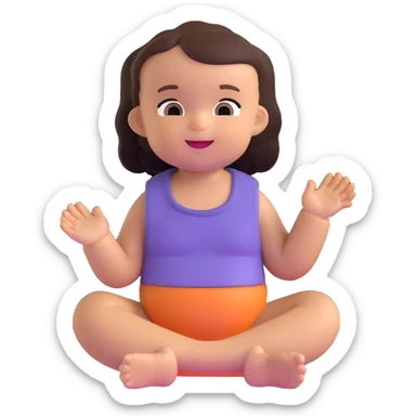 baby girl sitting and clapping sticker