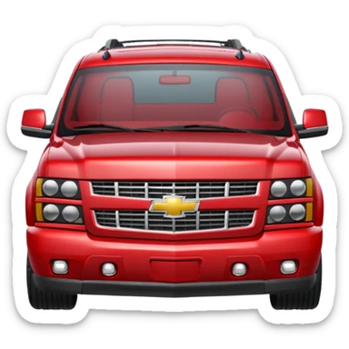 Red chevy Suburban  sticker