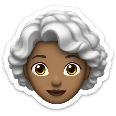 Una reina piel blanca y cabello suelto y negro  sticker