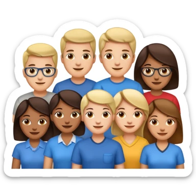 Software Engineering team (multi sex and ethnicity, relax) sticker
