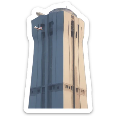 Airplane in the tower sticker