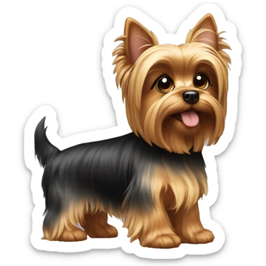 Light Yorkie with big ears sticker