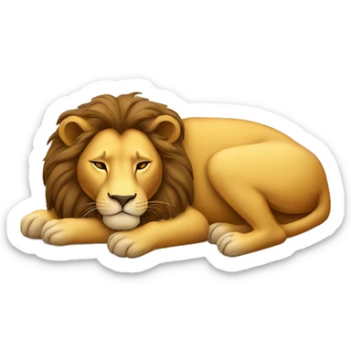 Lion and lioness sleeping sticker