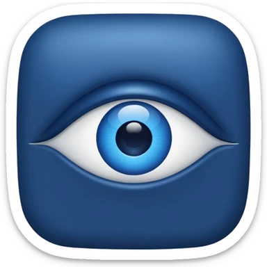 eye symbol, dark blue, minimal sticker
