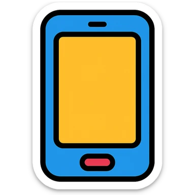 modern look mobile phone 3D icon style sticker