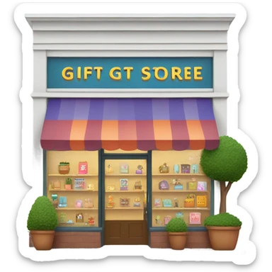 gift store storefront sticker
