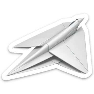 paper airplane sticker