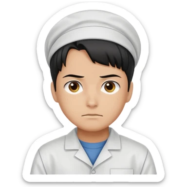 Levi ackerman from attack on titan with his cleaning outfit on sticker