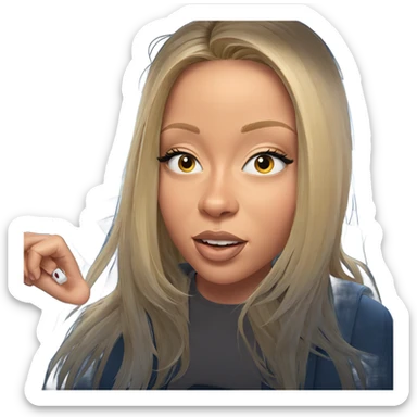 blonde girl in car interior sticker