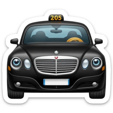 Crée-moi une voiture noire, berline, très classe La voiture  en long 2025classe S que d’un côté  sticker