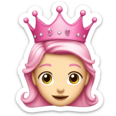 Pink princess crown  sticker