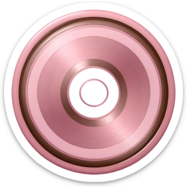 Vintage rococo pale pink vinyl record sticker