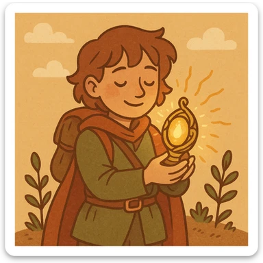 a magical glowing artifact, fantasy adventure style sticker