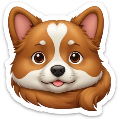 Perro acostado sticker