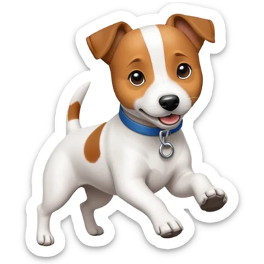 Jack Russel playing  sticker