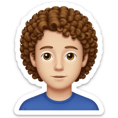 15 year old Walker scobell curly hair sticker