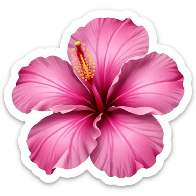 Aesthetic hibiscus sticker
