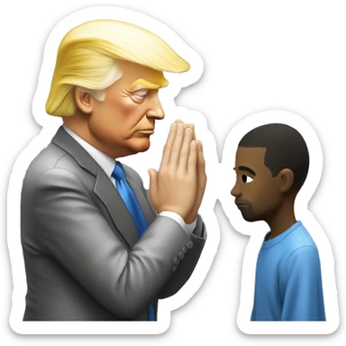 Donald trump praying to ethereum god sticker