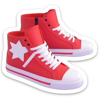 red and white Sonic the Hedgehog shoes sticker