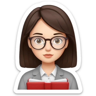 the daily routine of a brunette girl sticker