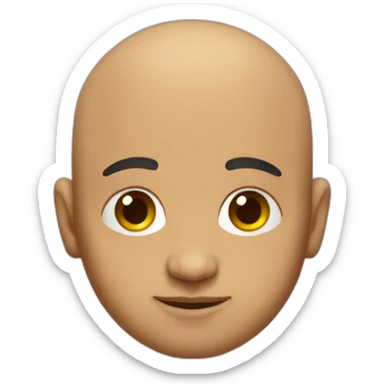 Bald man indian Big head sticker