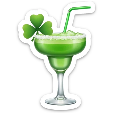 Shamrock margarita sticker