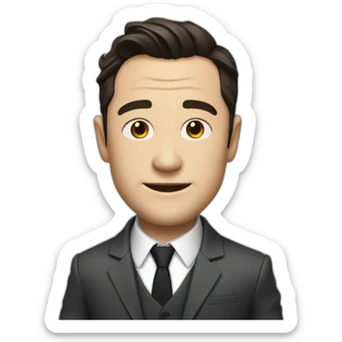 actor Joseph Gordon levitt suit sticker