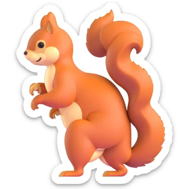 squirrel twerking view from back sticker