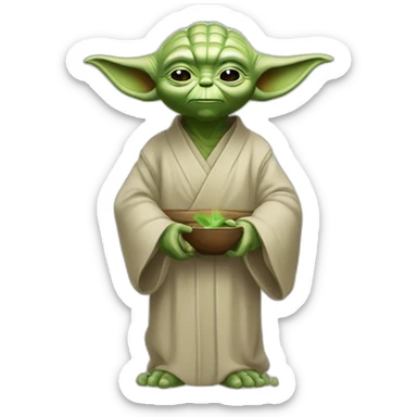 yoda qui fait un doigt sticker