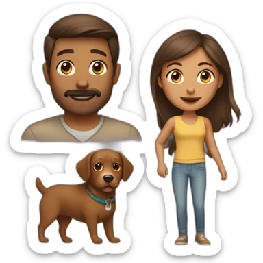 Brown Dog and brown owner sticker