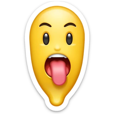 sarcastic mocking stick tongue emoji sticker