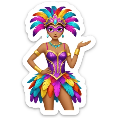 carnival costume,colorfull dress sticker