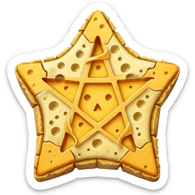 cheese witchcraft occult pentagram sticker